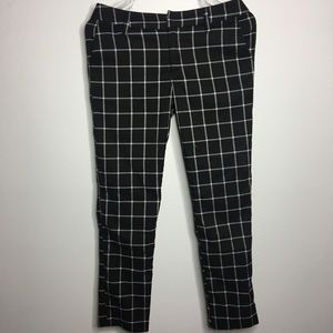 Black Grid Dress Pants, Women’s M